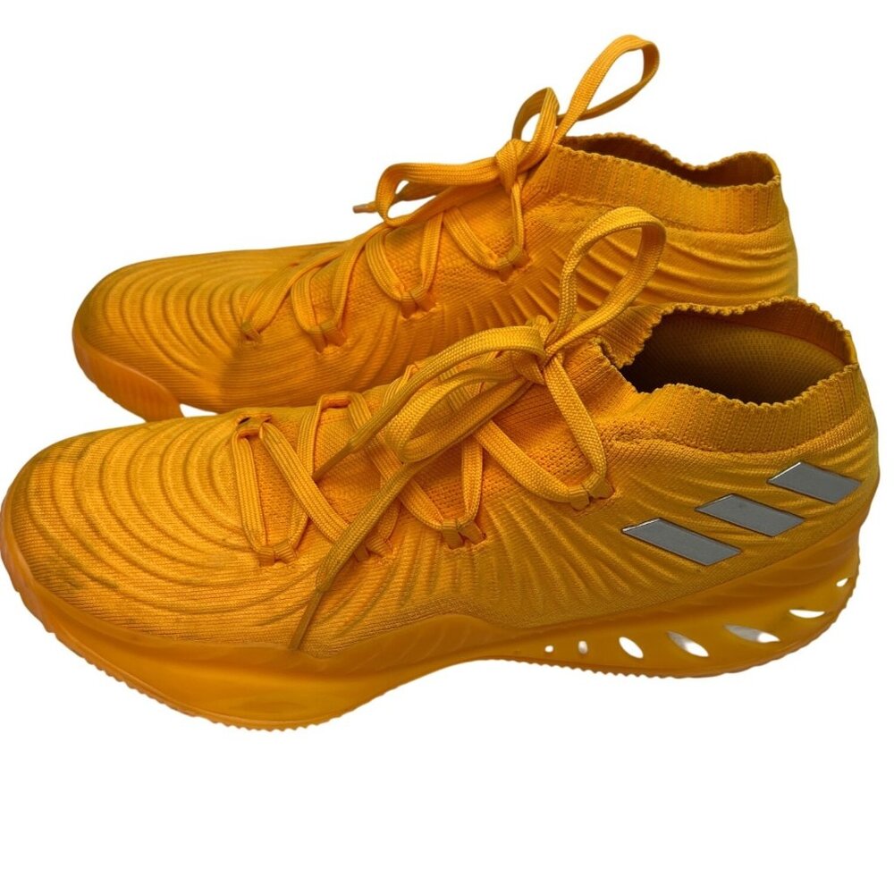 Adidas Mens Yellow Athletic Sneakers Size 15 Lightweight Knit Upper With Reflect
